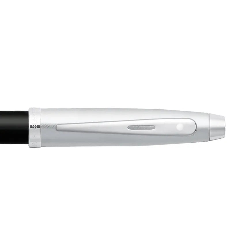 Sheaffer 100 Ballpoint Pen Black and Brushed Chrome