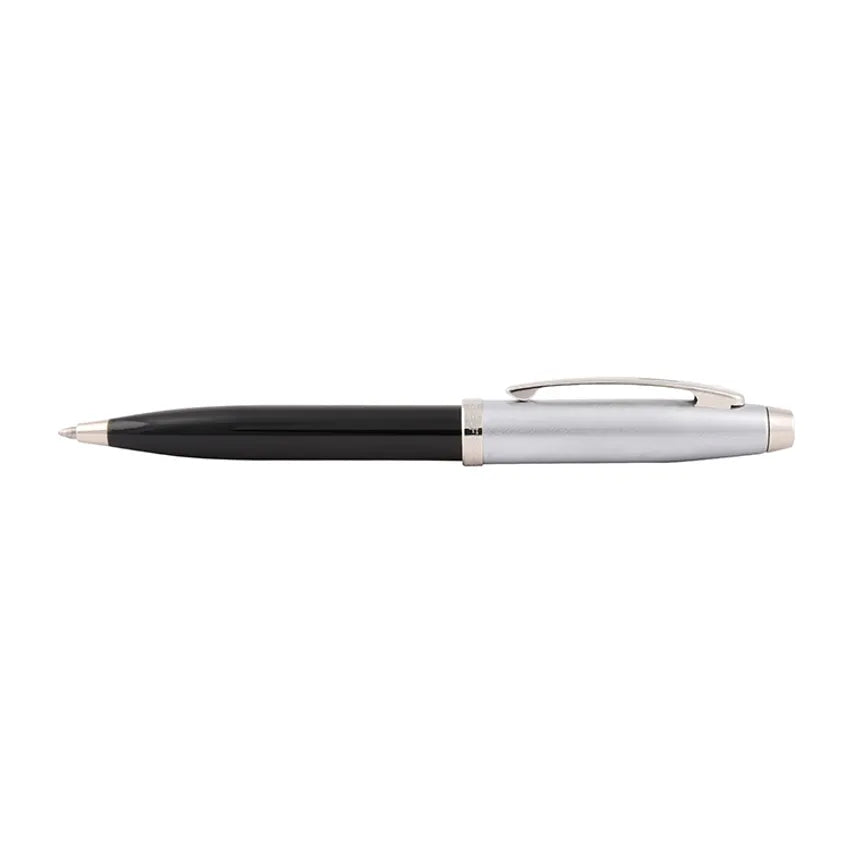 Sheaffer 100 Ballpoint Pen Black and Brushed Chrome