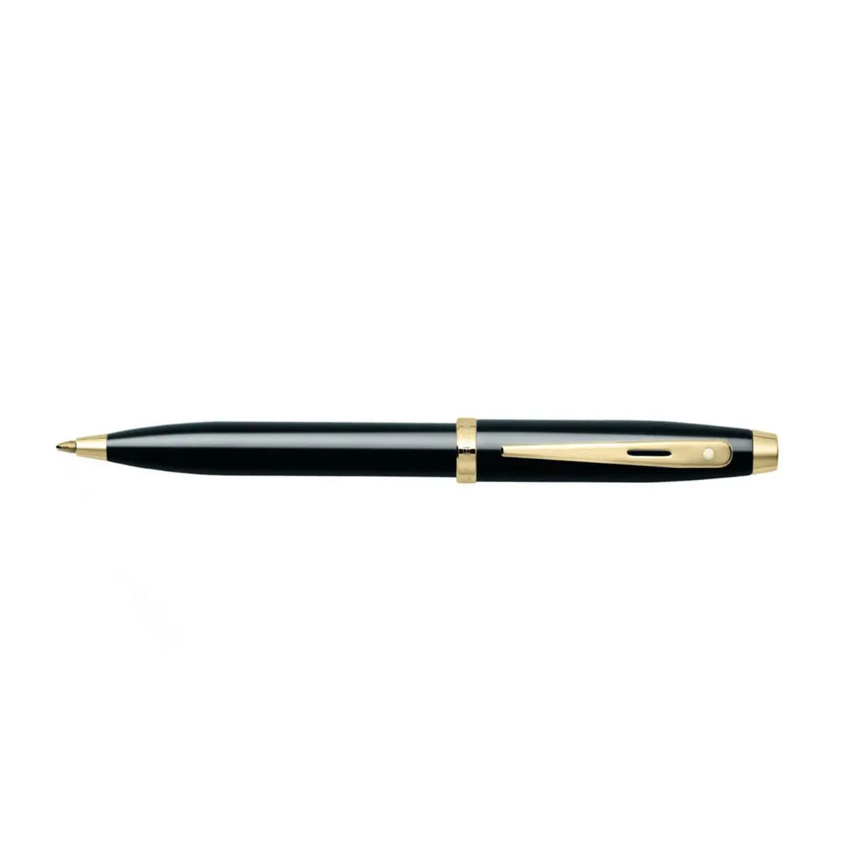 Sheaffer 100 Ballpoint Pen Black Lacquer with Gold Trim
