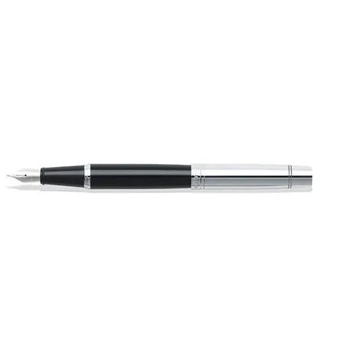 Sheaffer 300 Fountain Pen Glossy Black with Chrome Trim Medium