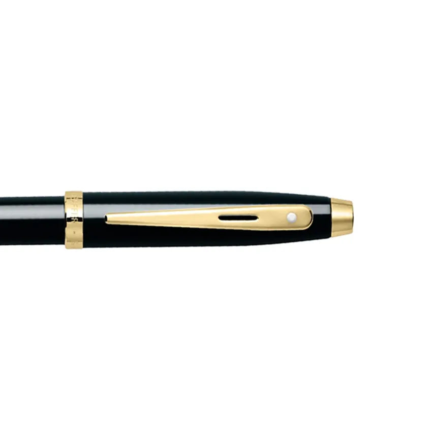 Sheaffer 100 Rollerball Pen Black Lacquer with Gold Trim