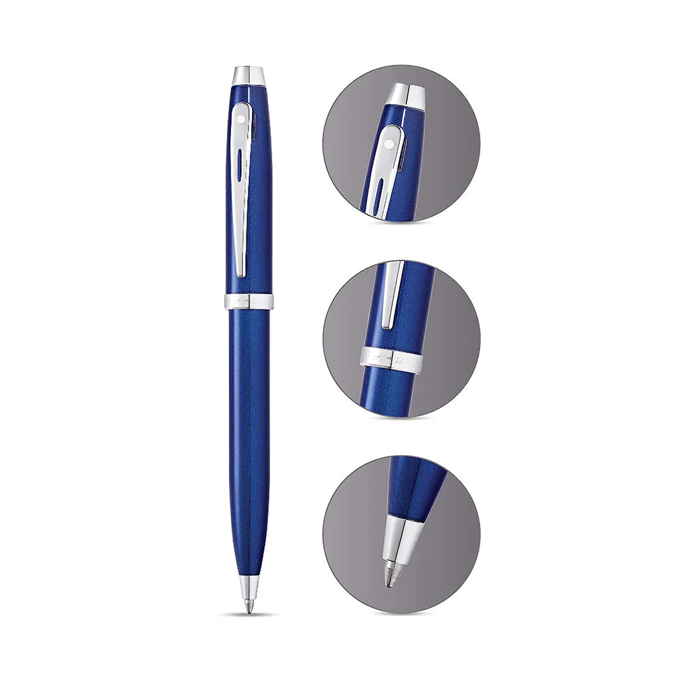 Sheaffer Gift 100 Glossy Blue Lacquer With Chrome-Plated Trim Ball Pen