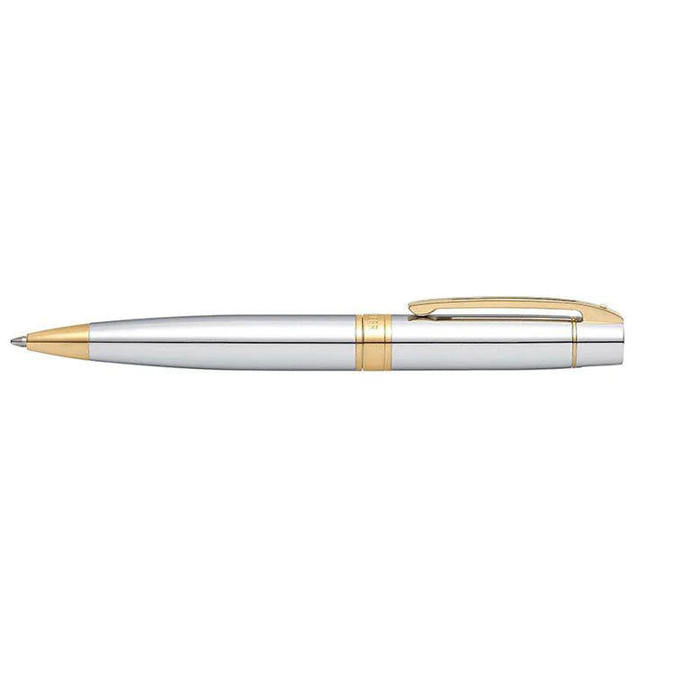 Sheaffer 300 Ballpoint Pen Bright Chrome with Gold Tone Trim