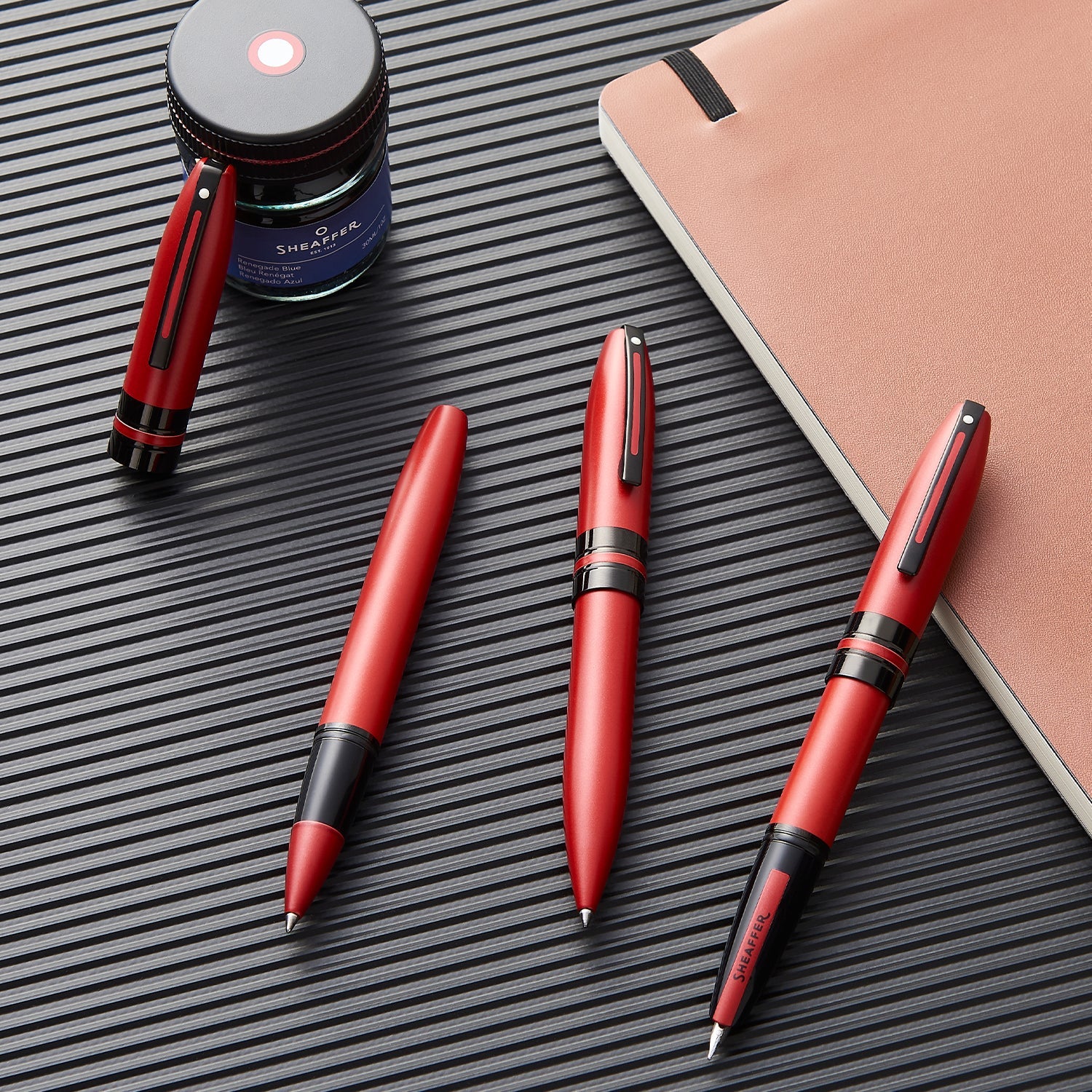 Sheaffer ICON Metallic Red Rollerball Pen With Gloss Black trim