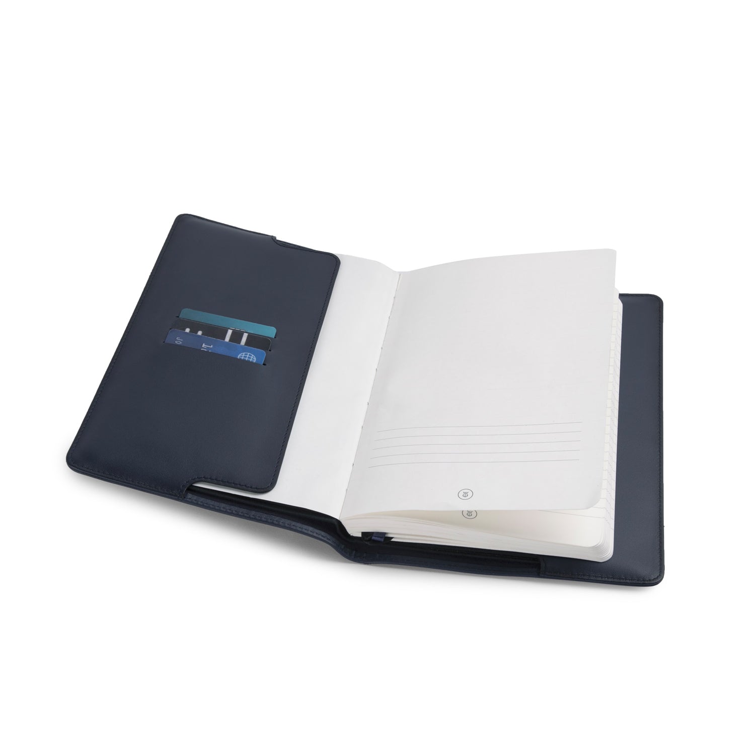 Lapis Bard Navy Ducorium Leather Notebook Jacket