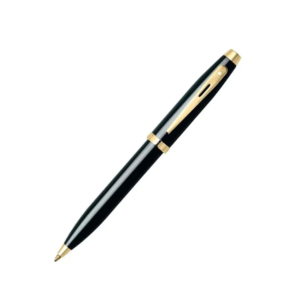 Sheaffer Gift  set 100 Glossy Black GT Ball Pen with Gold-Chrome Table Clock