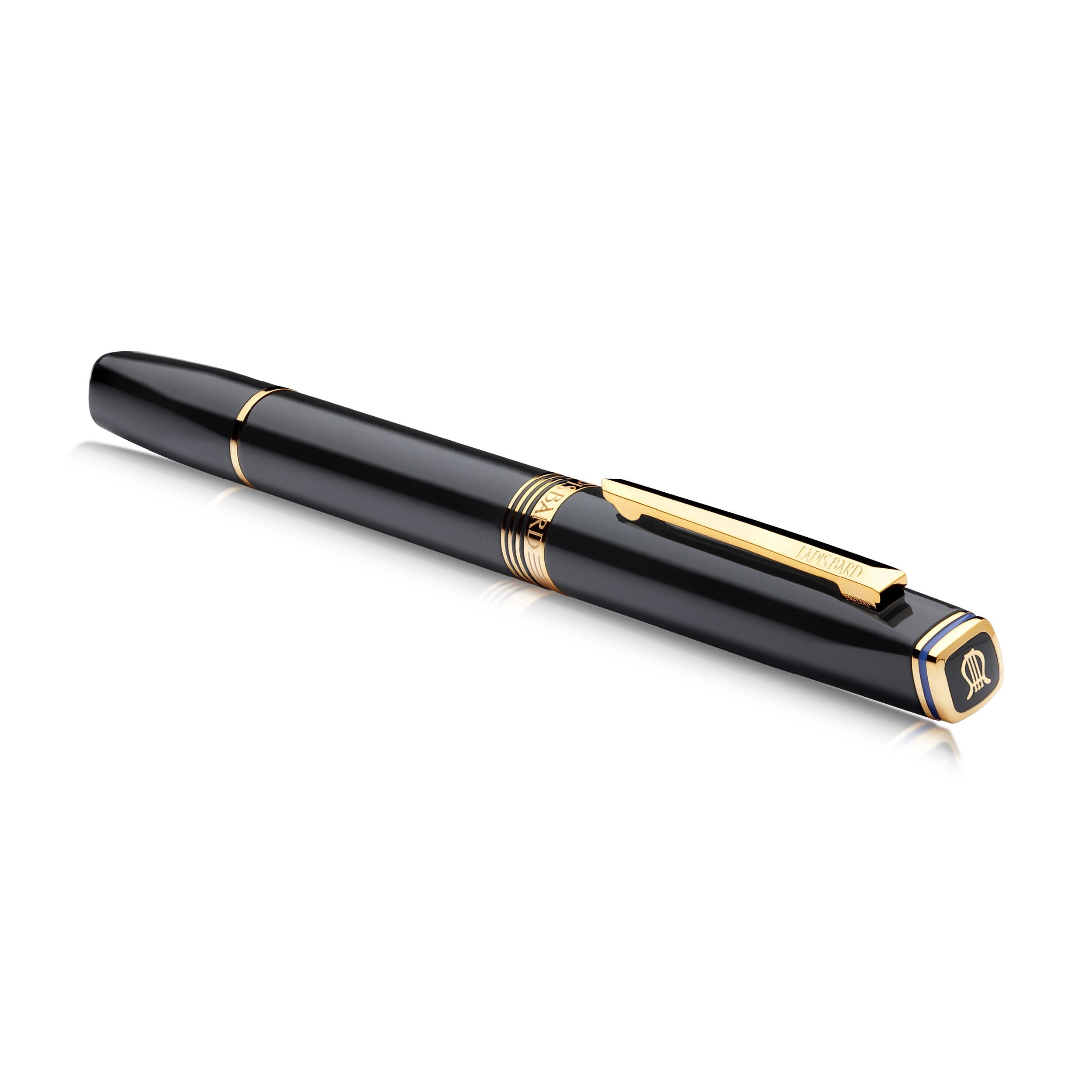 Lapis Bard Contemporary Black and Gold Fountain Pen