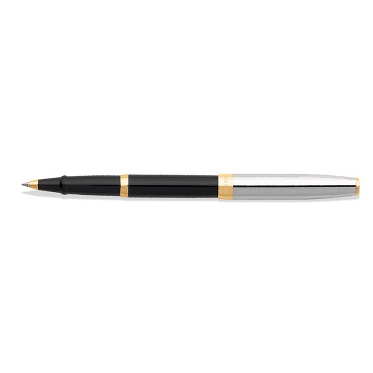 Sheaffer SAGARIS Gloss Black Barrel and Chrome Cap Rollerball Pen With Gold Tone Trim