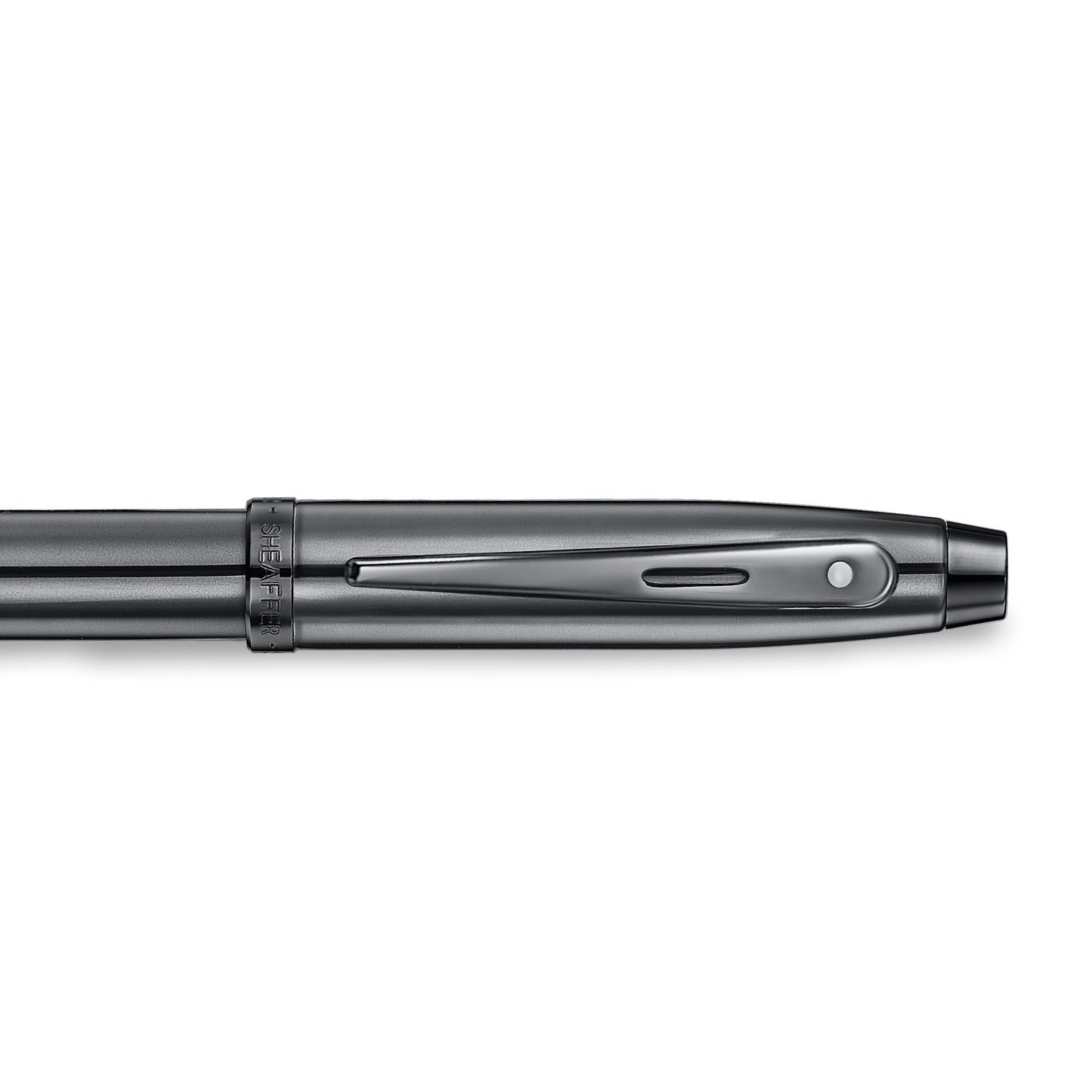 Sheaffer 100 Ionic Gunmetal Grey Ballpoint Pen with Shiny PVD Trims