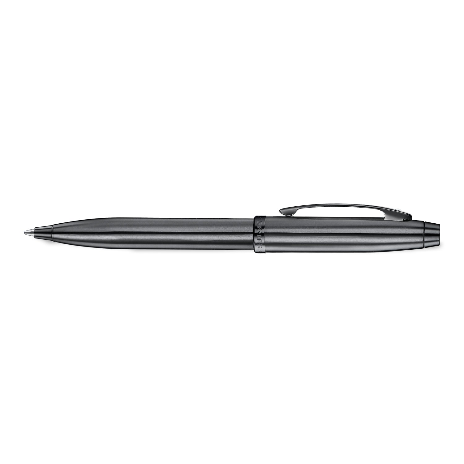 Sheaffer 100 Ionic Gunmetal Grey Ballpoint Pen with Shiny PVD Trims