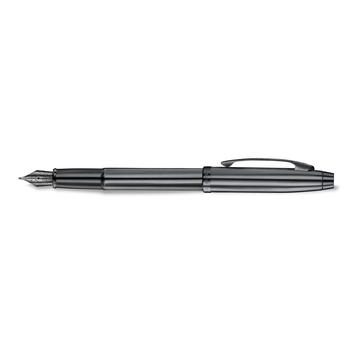 Sheaffer 100 Ionic Gunmetal Grey Fountain Pen with Shiny PVD Trims