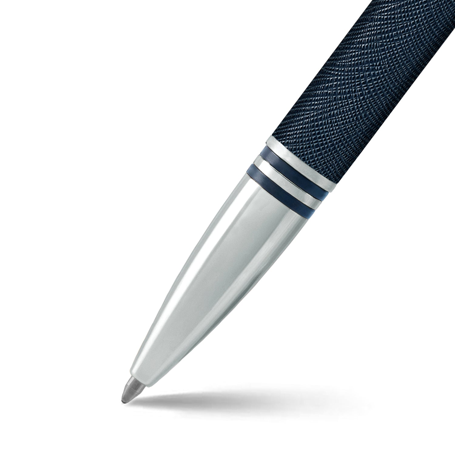 Lapis Bard Torque Artis Leather Navy Ballpoint Pen