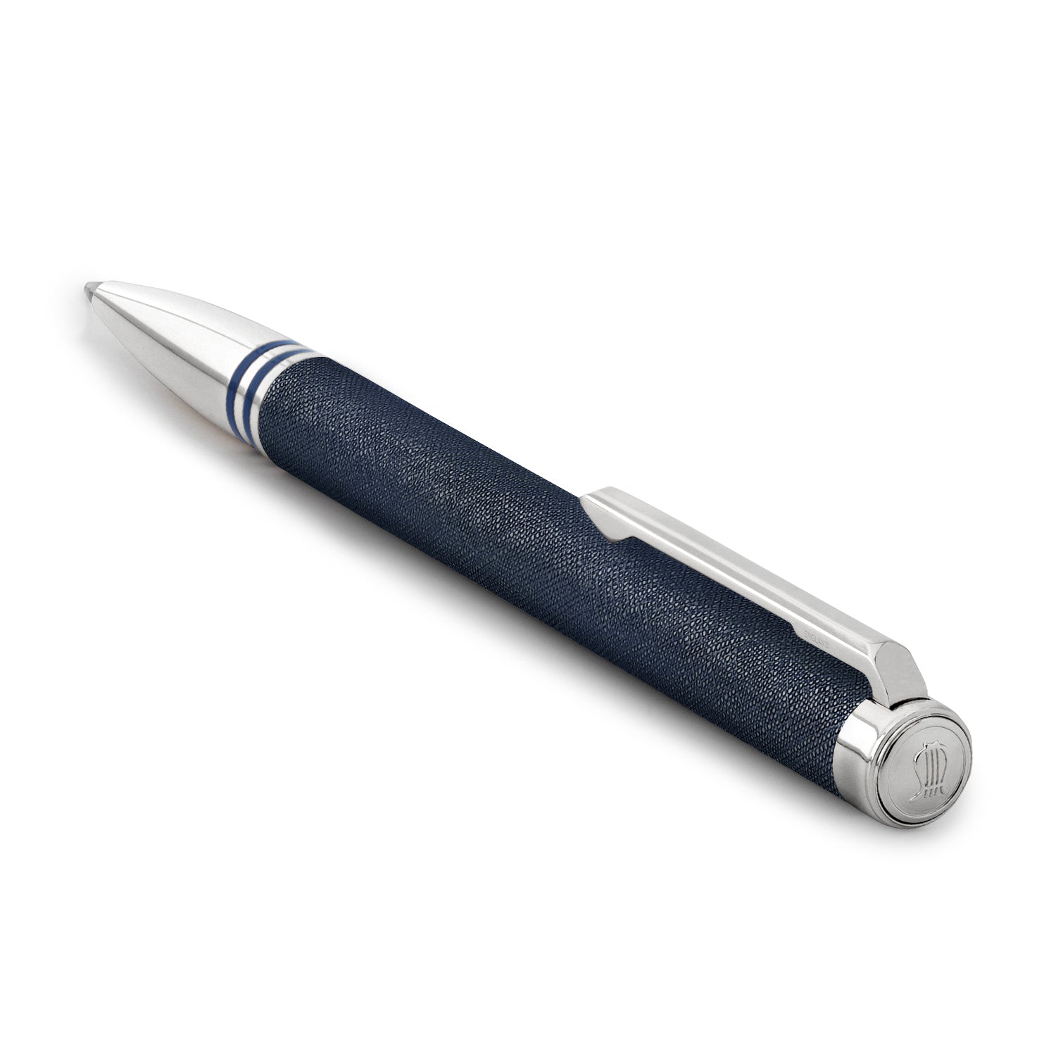Lapis Bard Torque Artis Leather Navy Ballpoint Pen