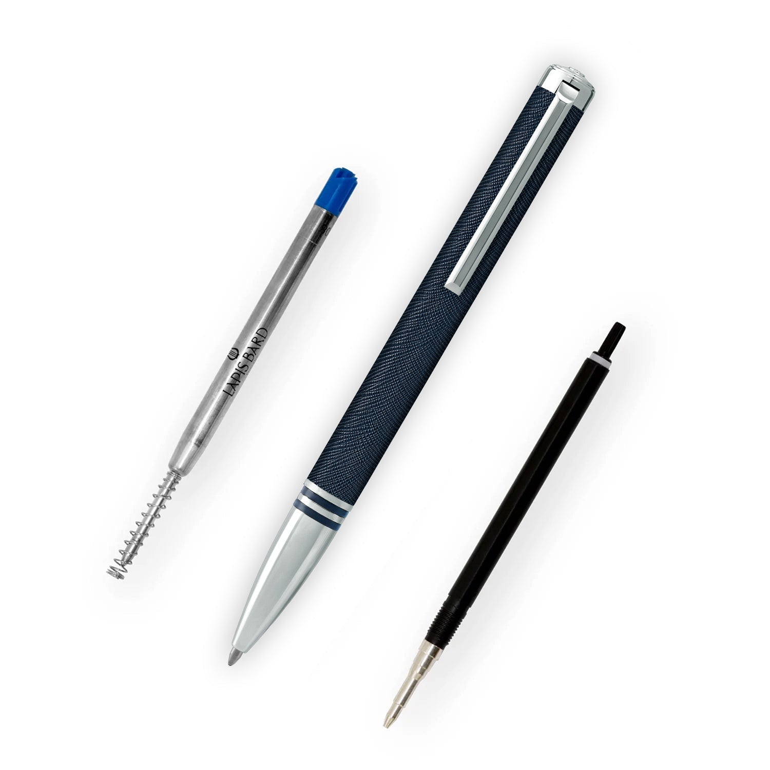 Lapis Bard Torque Artis Leather Navy Ballpoint Pen