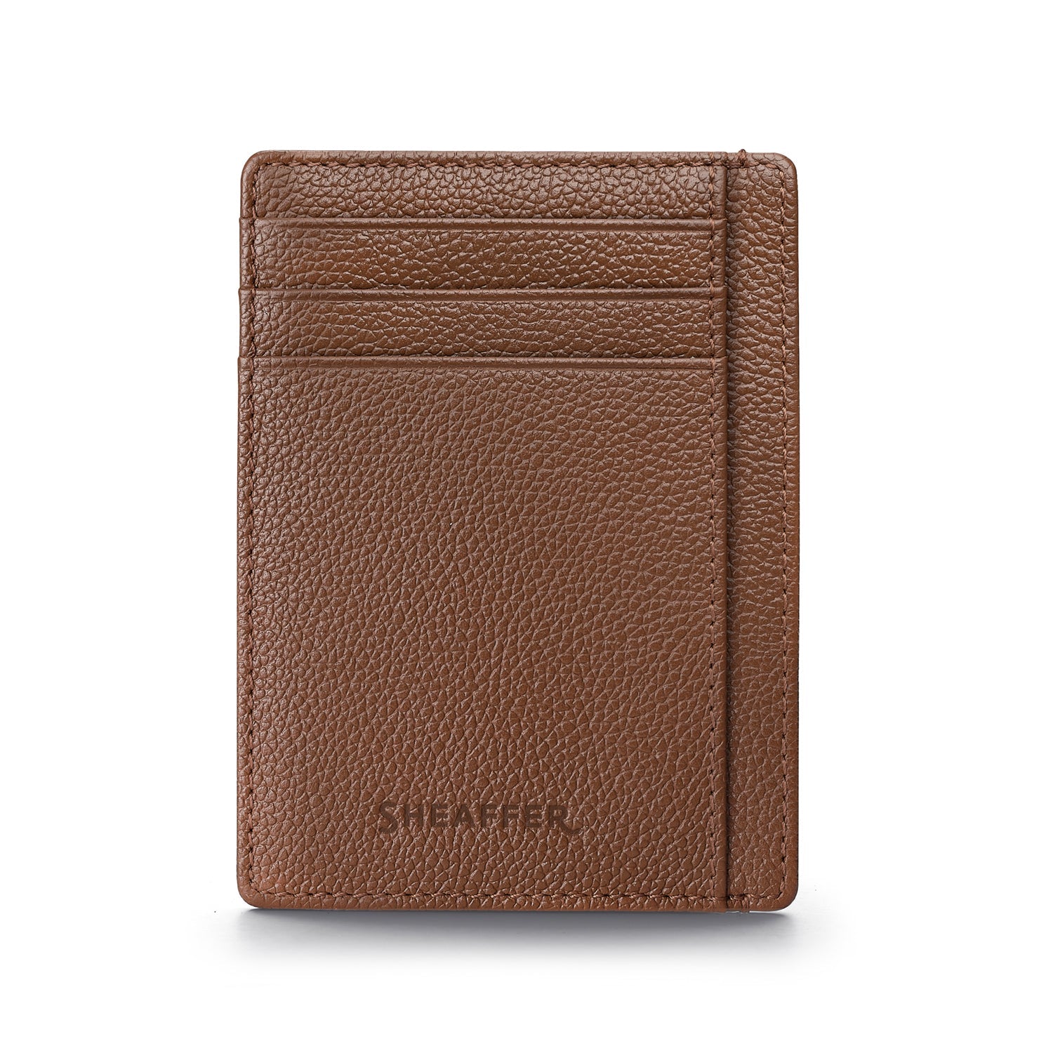 Sheaffer Gift Set ft. Glossy Brown 100 Ballpoint Pen with Gold Trims and Rustic Mocha Credit Card Holder