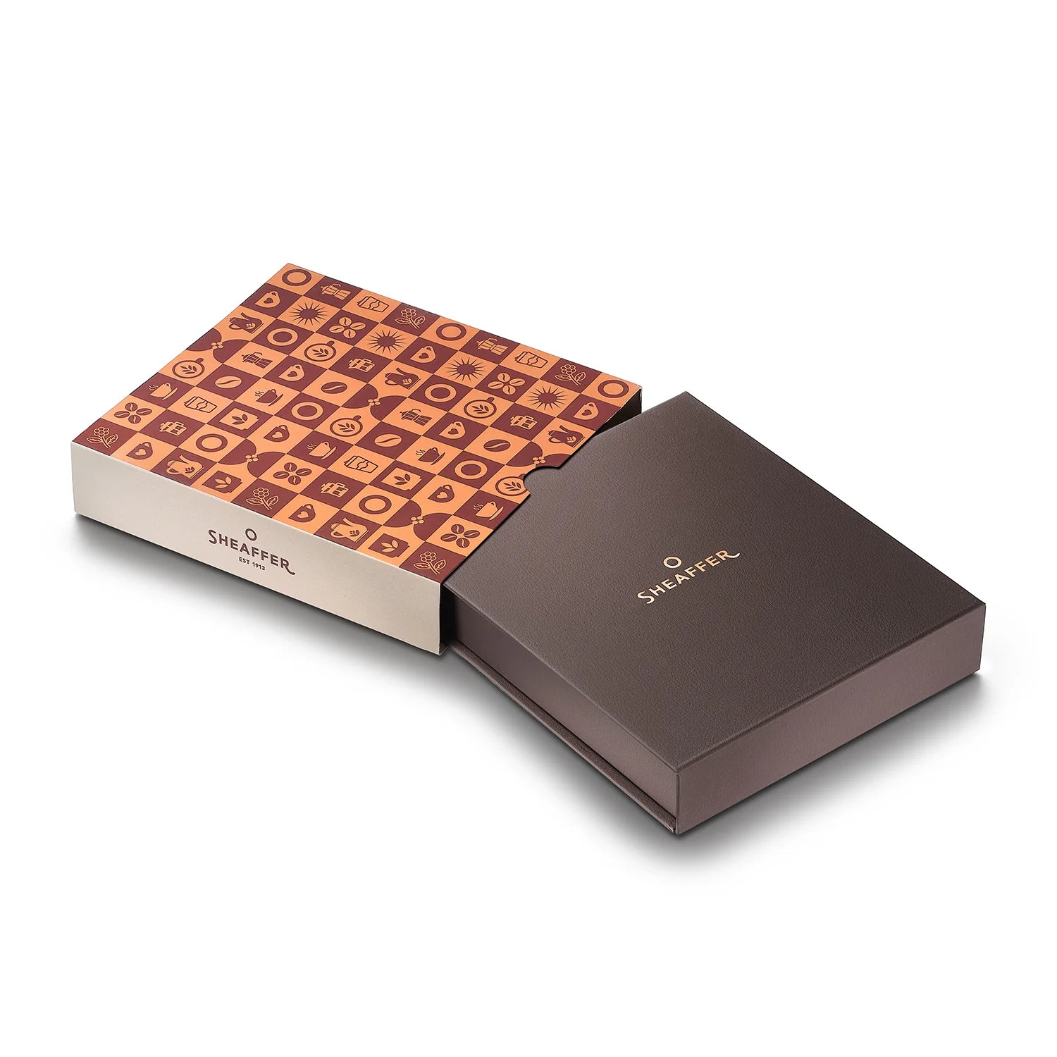 Sheaffer Gift Set ft. Coffee Edition VFM Ballpoint Pen with Regal Brown PVD Trims and Small Notebook