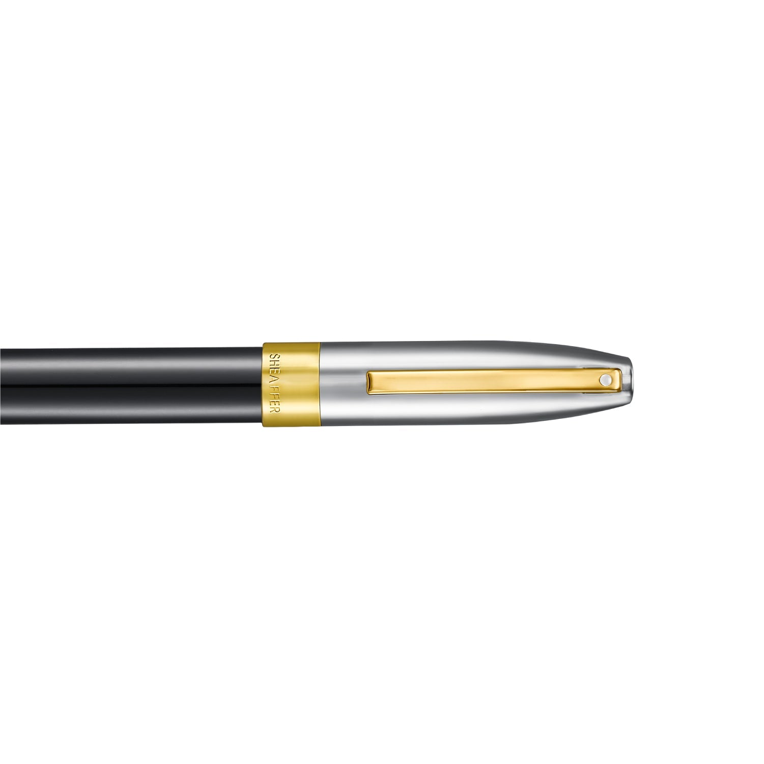Sheaffer Legacy Glossy Black and Chrome Bi-color Rollerball Pen with 14K PVD Gold-Plated, Stainless Steel Trims