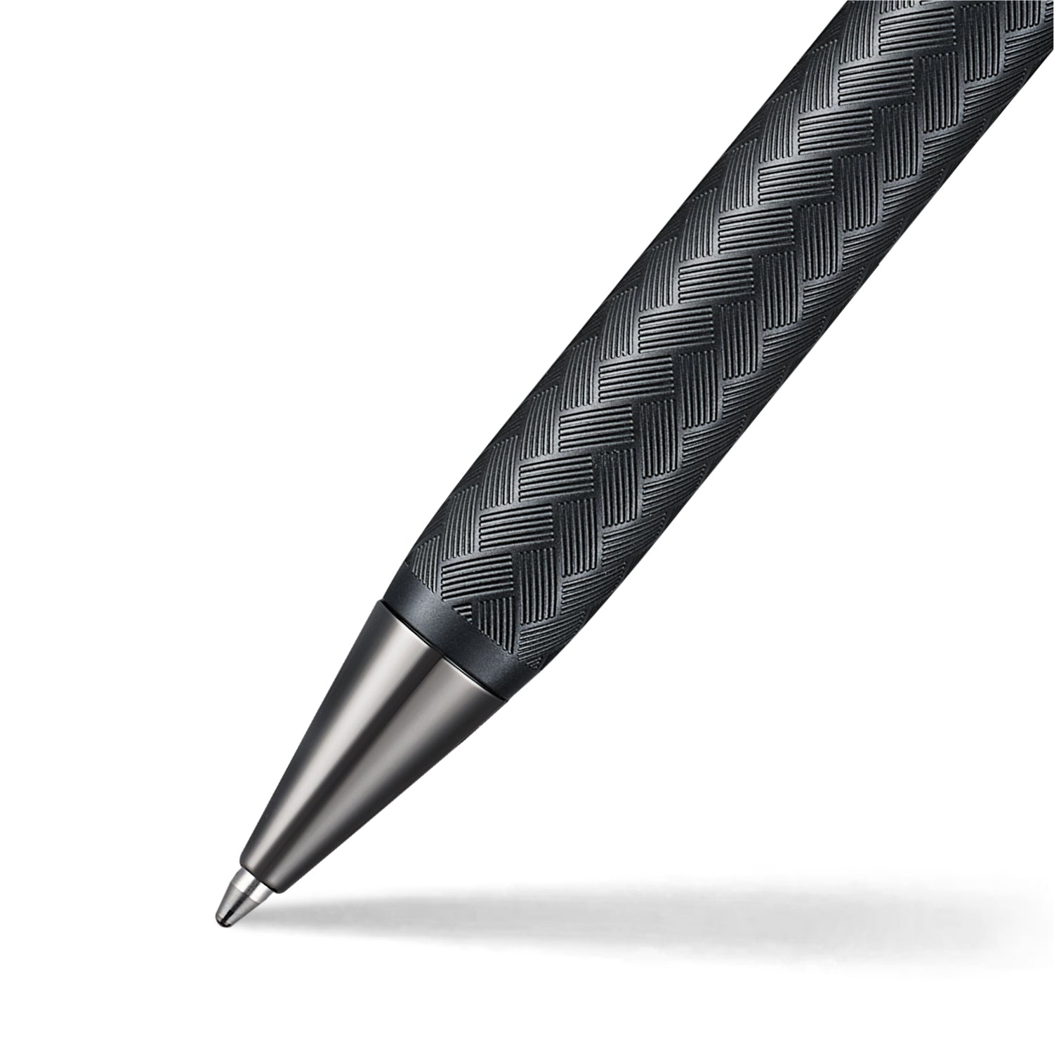 Sheaffer Legacy Chevron Matte Black Ballpoint Pen with PVD Gunmetal Trims
