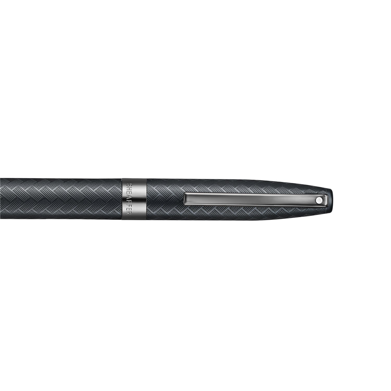 Sheaffer Legacy Chevron Matte Black Ballpoint Pen with PVD Gunmetal Trims