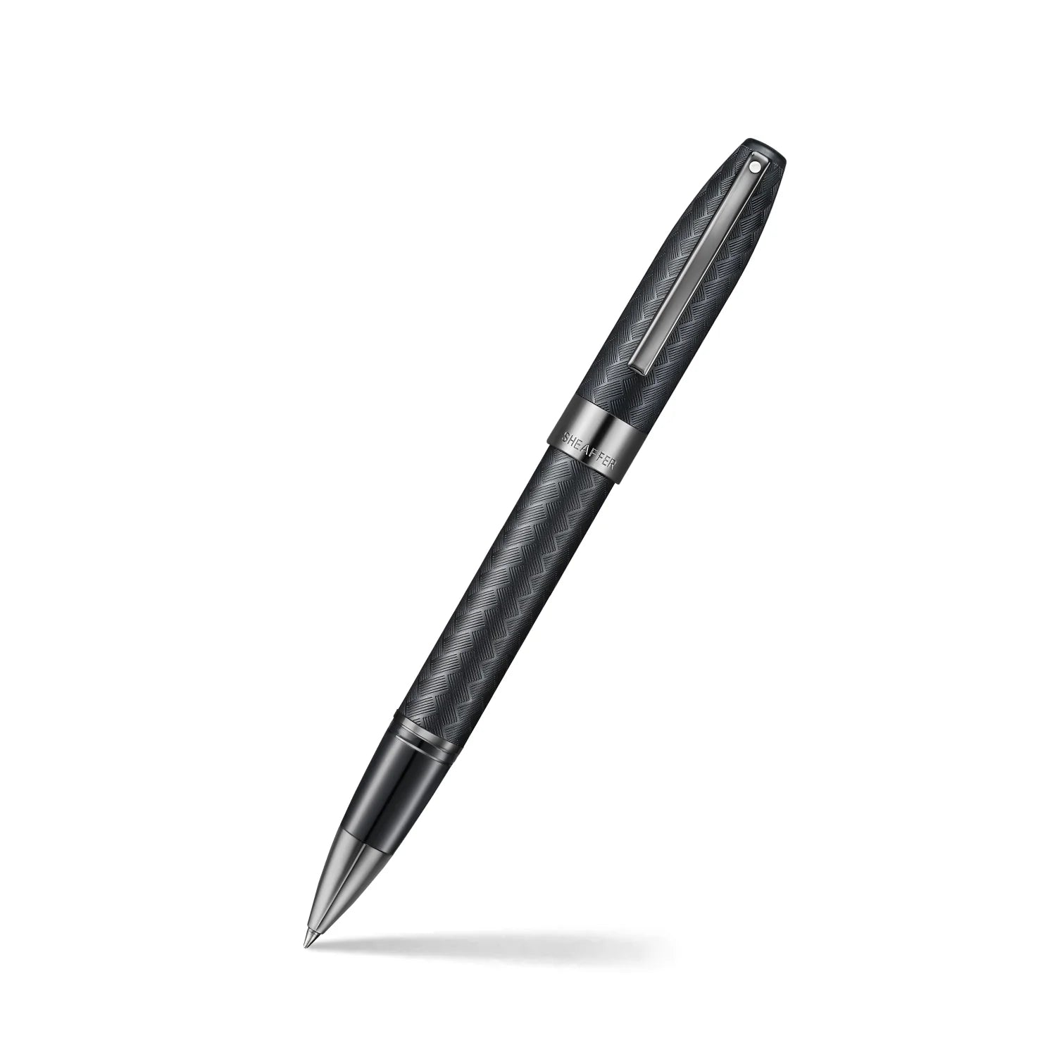 Sheaffer Legacy Chevron Matte Black Rollerball Pen with PVD Gunmetal Trims