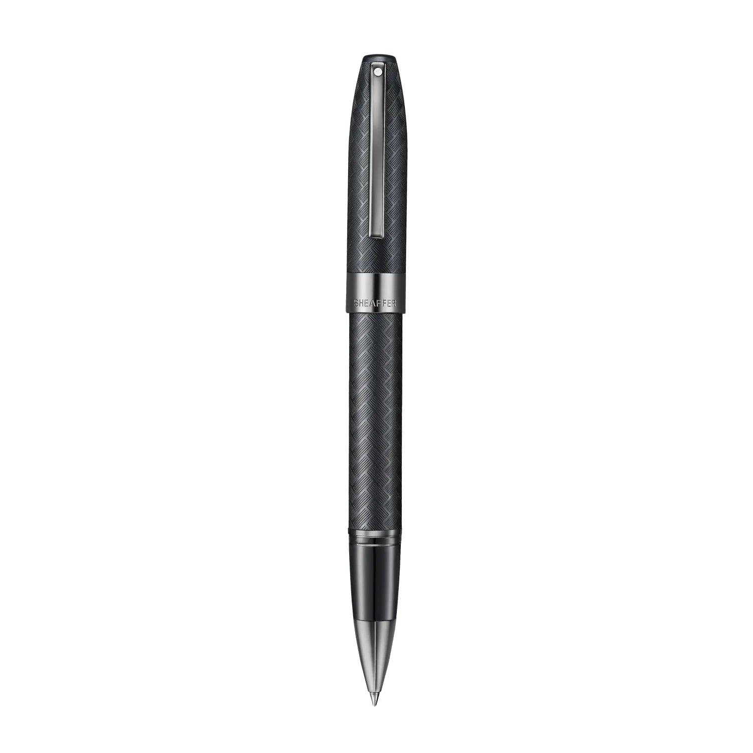 Sheaffer Legacy Chevron Matte Black Rollerball Pen with PVD Gunmetal Trims
