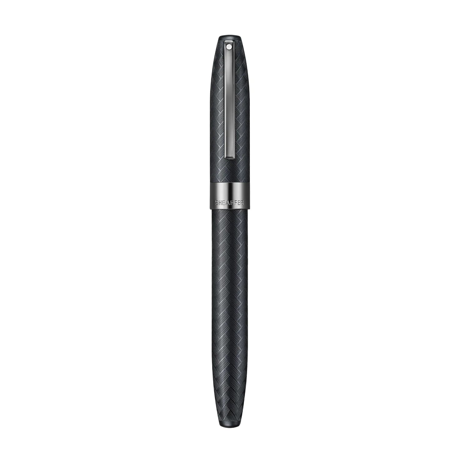 Sheaffer Legacy Chevron Matte Black Rollerball Pen with PVD Gunmetal Trims