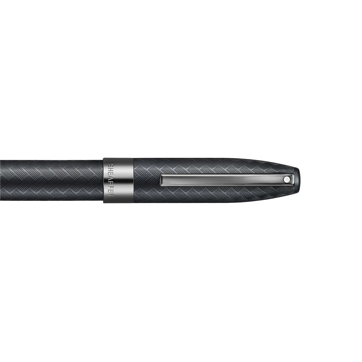 Sheaffer Legacy Chevron Matte Black Rollerball Pen with PVD Gunmetal Trims