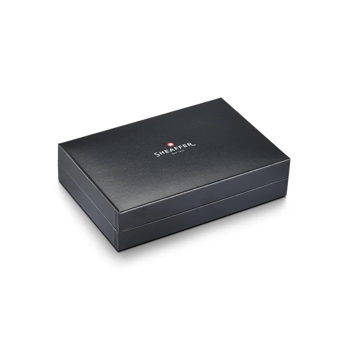 Sheaffer Legacy Chevron Matte Black Fountain Pen with PVD Gunmetal Inlaid Nib and Trims