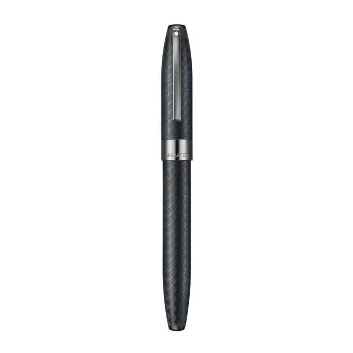 Sheaffer Legacy Chevron Matte Black Fountain Pen with PVD Gunmetal Inlaid Nib and Trims