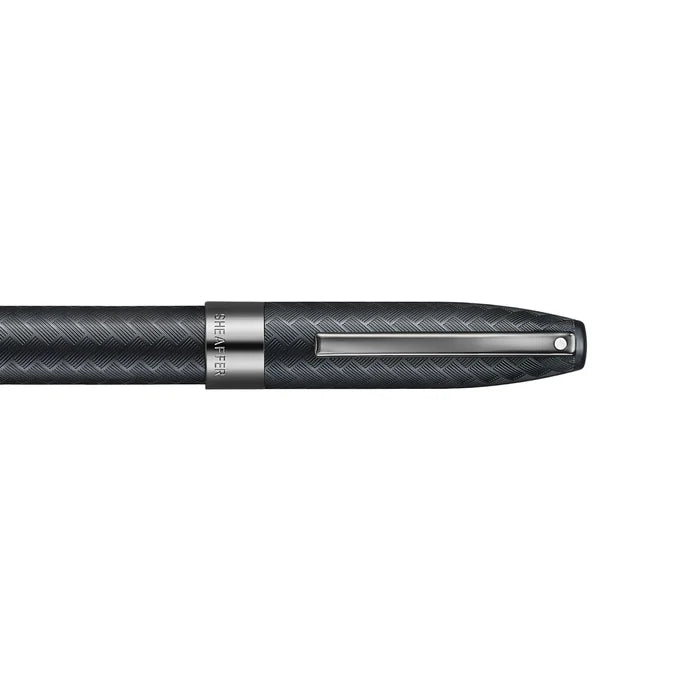 Sheaffer Legacy Chevron Matte Black Fountain Pen with PVD Gunmetal Inlaid Nib and Trims