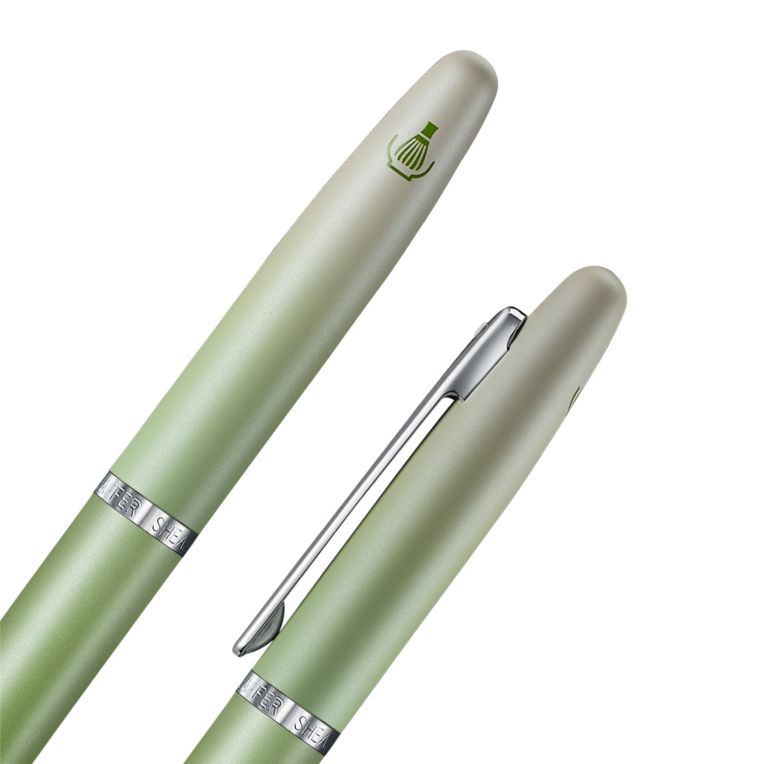 Sheaffer VFM Matcha Edition Green Ombre Gradient Fountain Pen with Chrome-plated Trims