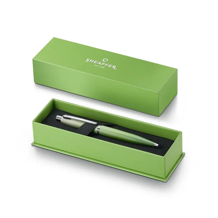 Sheaffer VFM Matcha Edition Green Ombre Gradient Ballpoint Pen with Chrome-plated Trims