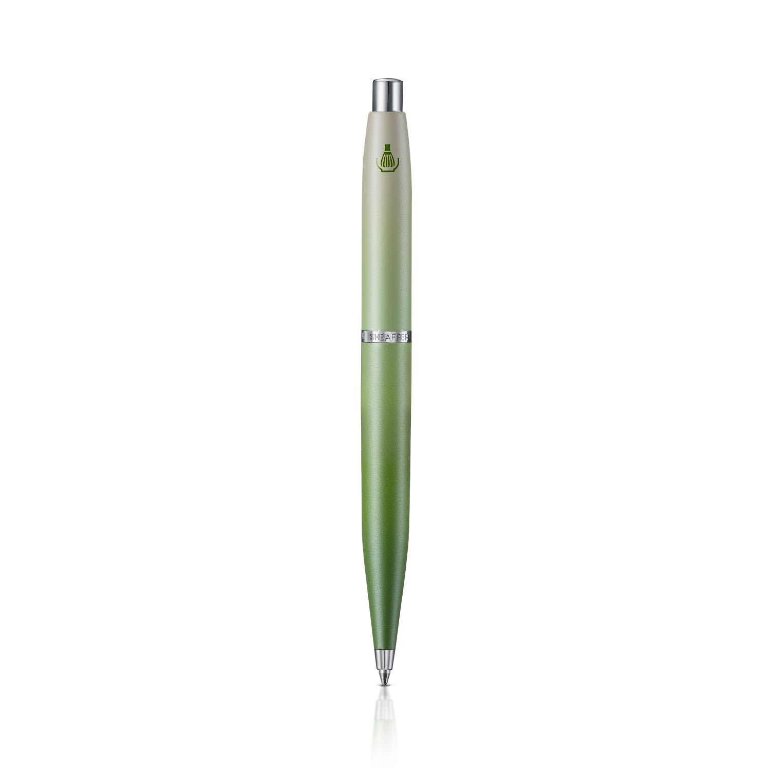 Sheaffer VFM Matcha Edition Green Ombre Gradient Ballpoint Pen with Chrome-plated Trims