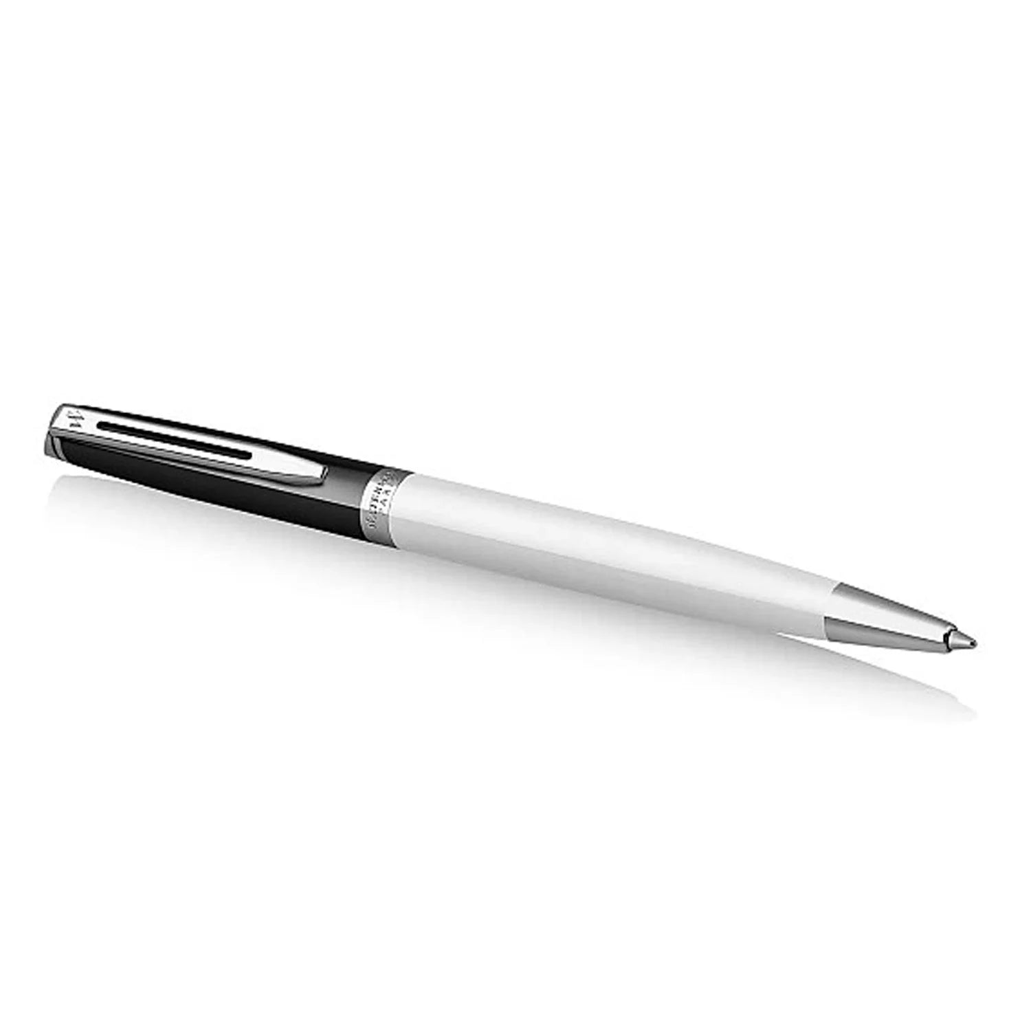 Waterman Hemisphere Ballpoint Pen Black & White with Chrome Trim