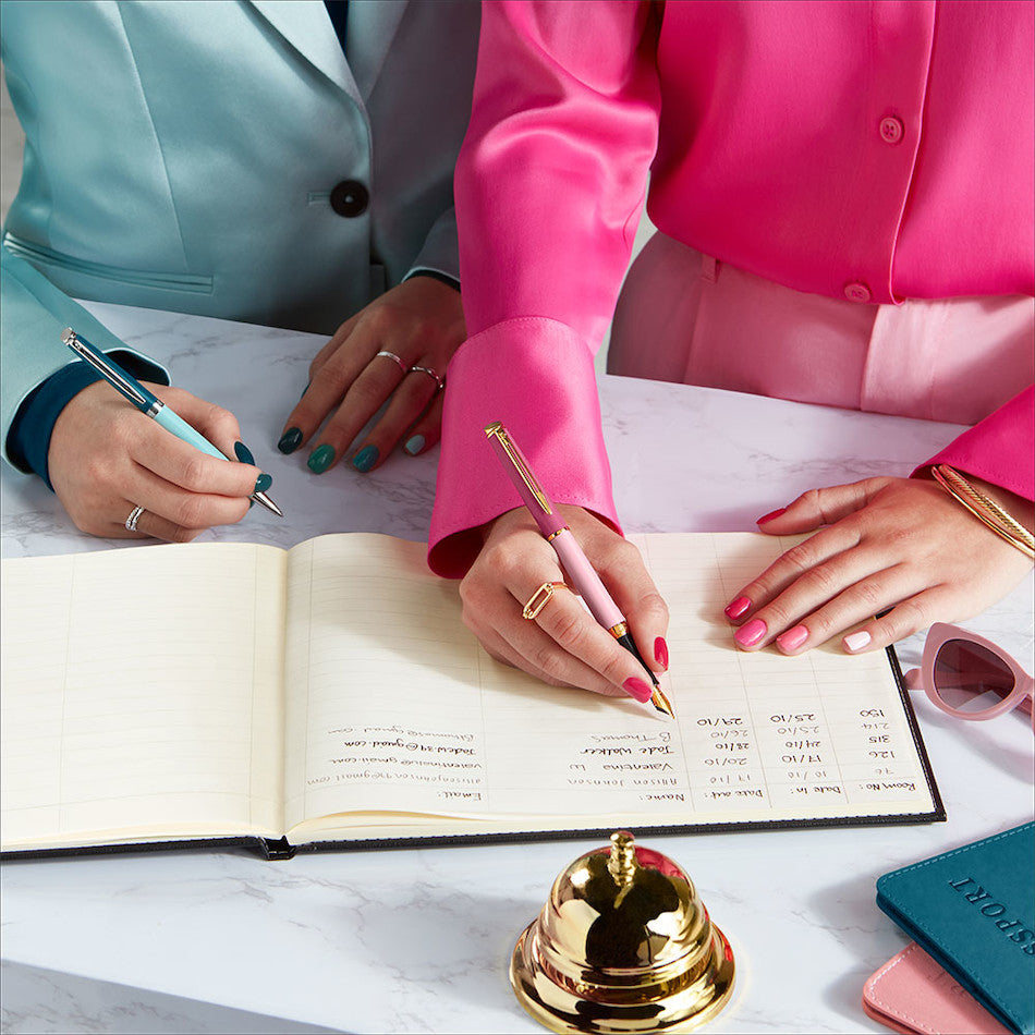 Waterman Hemisphere Colour Block Fountain Pen Pink with Gold Trim