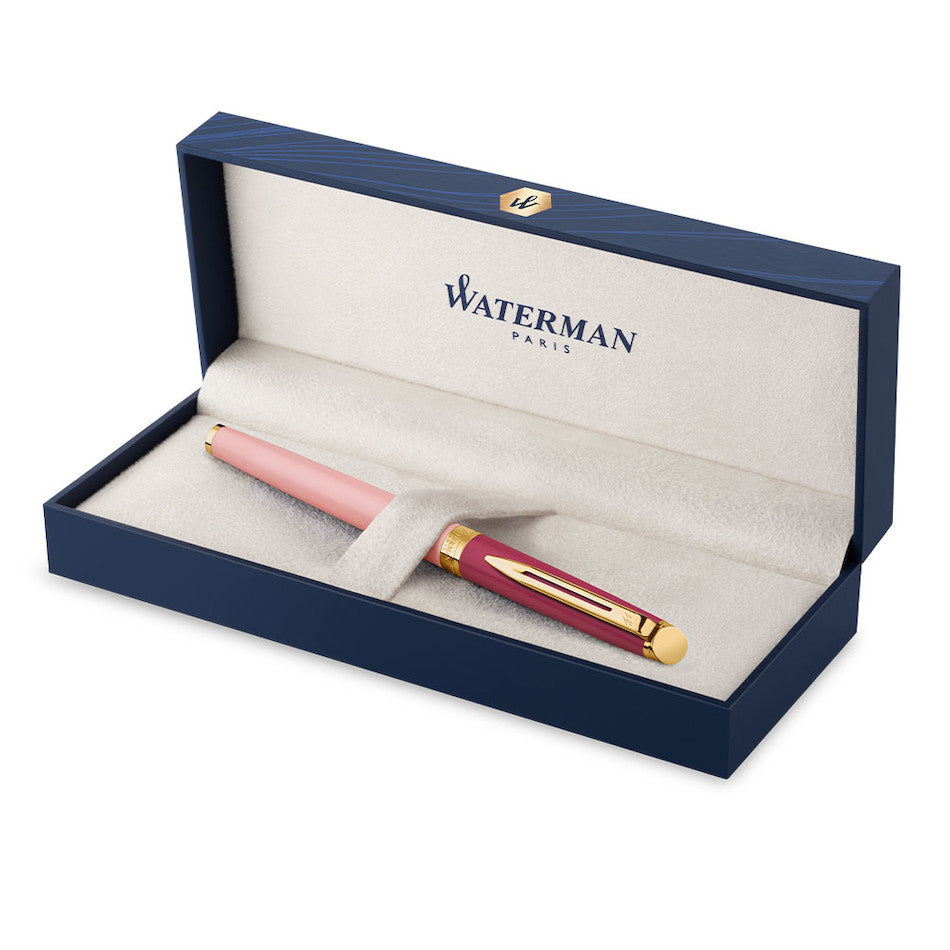 Waterman Hemisphere Colour Block Fountain Pen Pink with Gold Trim