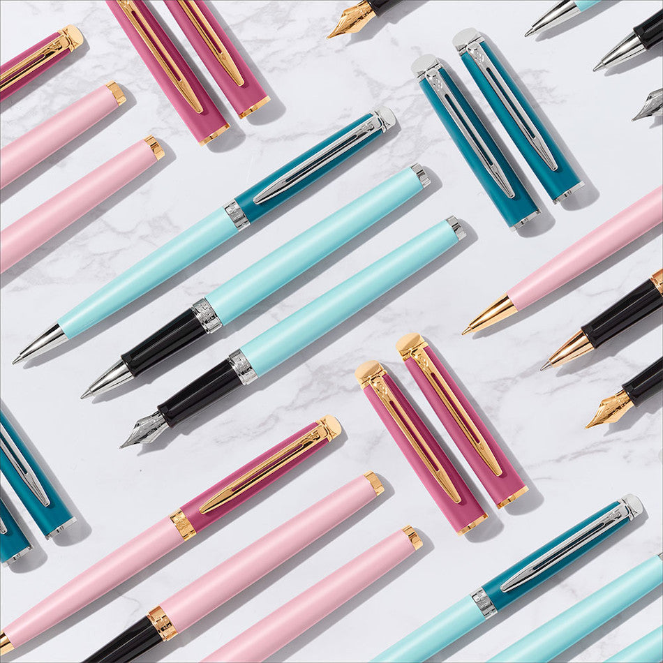 Waterman Hemisphere Colour Block Fountain Pen Pink with Gold Trim