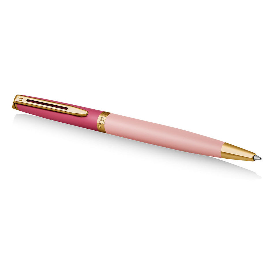 Waterman Hemisphere Colour Block Ballpoint Pen Pink with Gold Trim