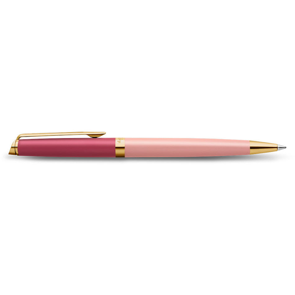 Waterman Hemisphere Colour Block Ballpoint Pen Pink with Gold Trim