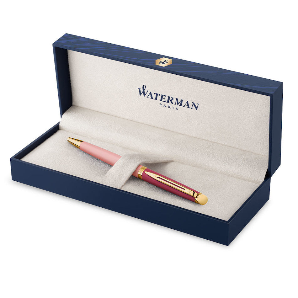 Waterman Hemisphere Colour Block Ballpoint Pen Pink with Gold Trim
