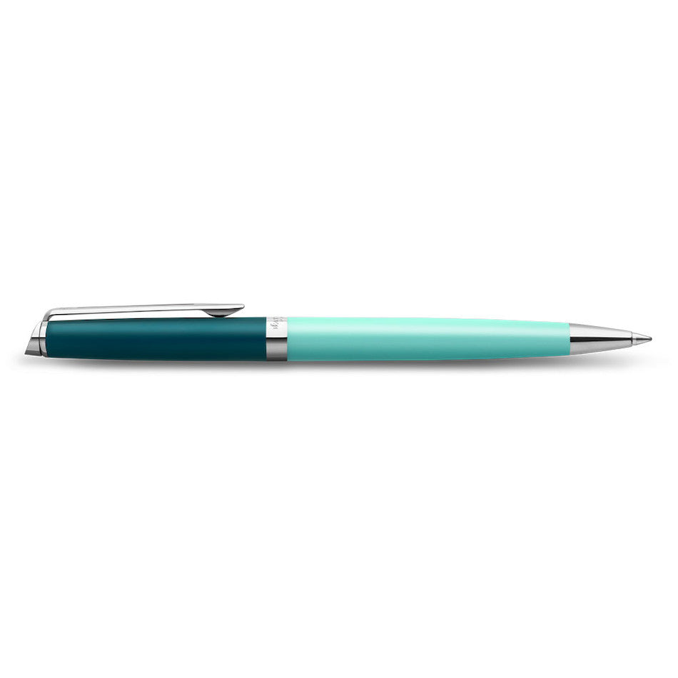 Waterman Hemisphere Colour Block Ballpoint Pen Green with Chrome Trim