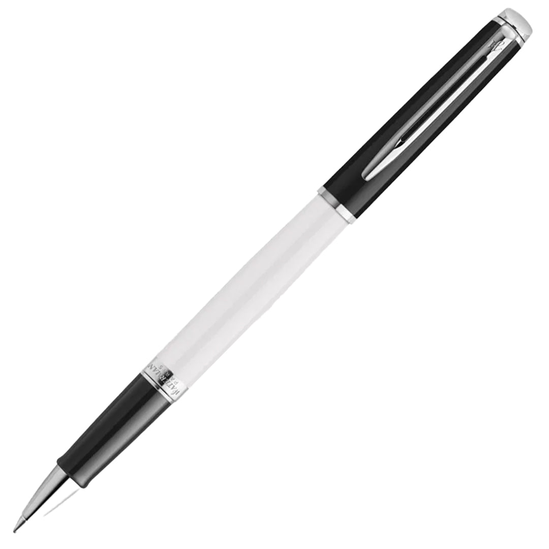 Waterman Hemisphere Rollerball Pen Black & White with Chrome Trim
