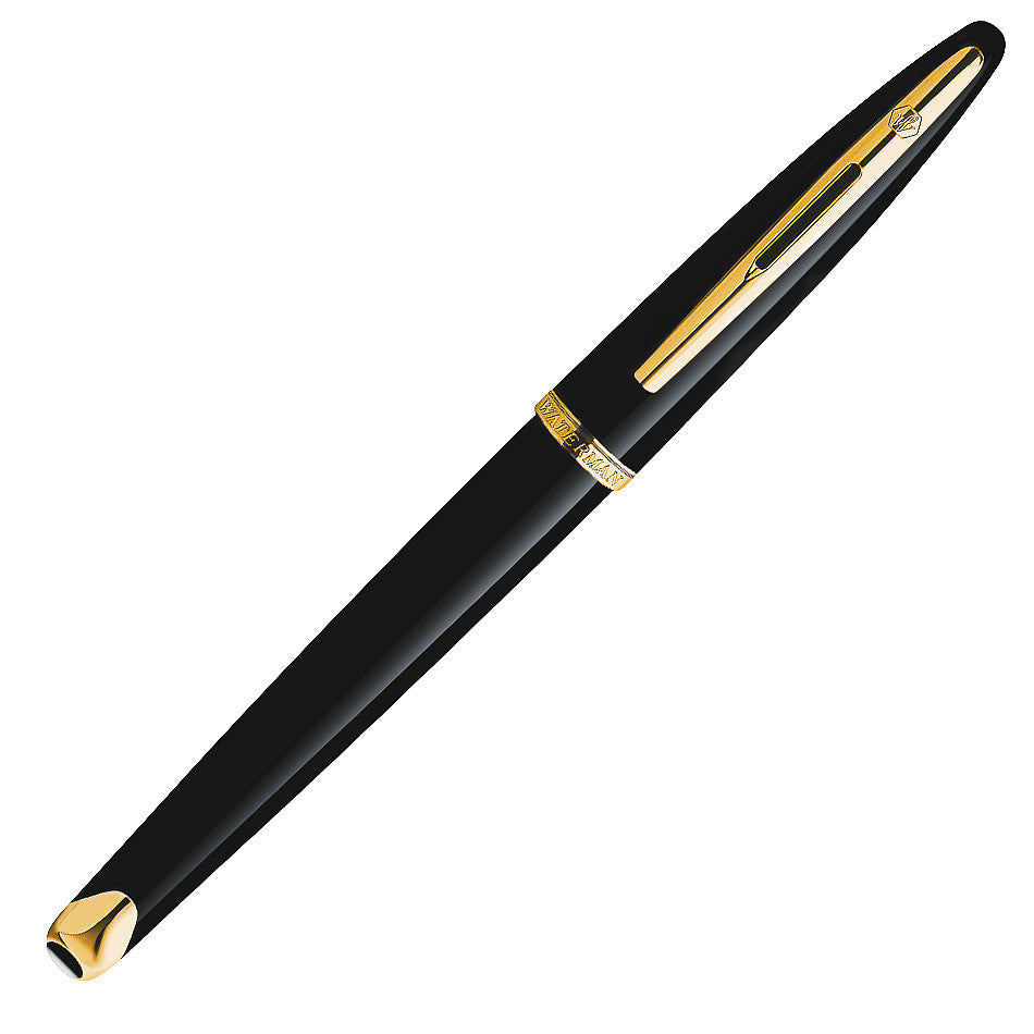 Waterman Carene Fountain Pen Black Lacquer with Gold Trim