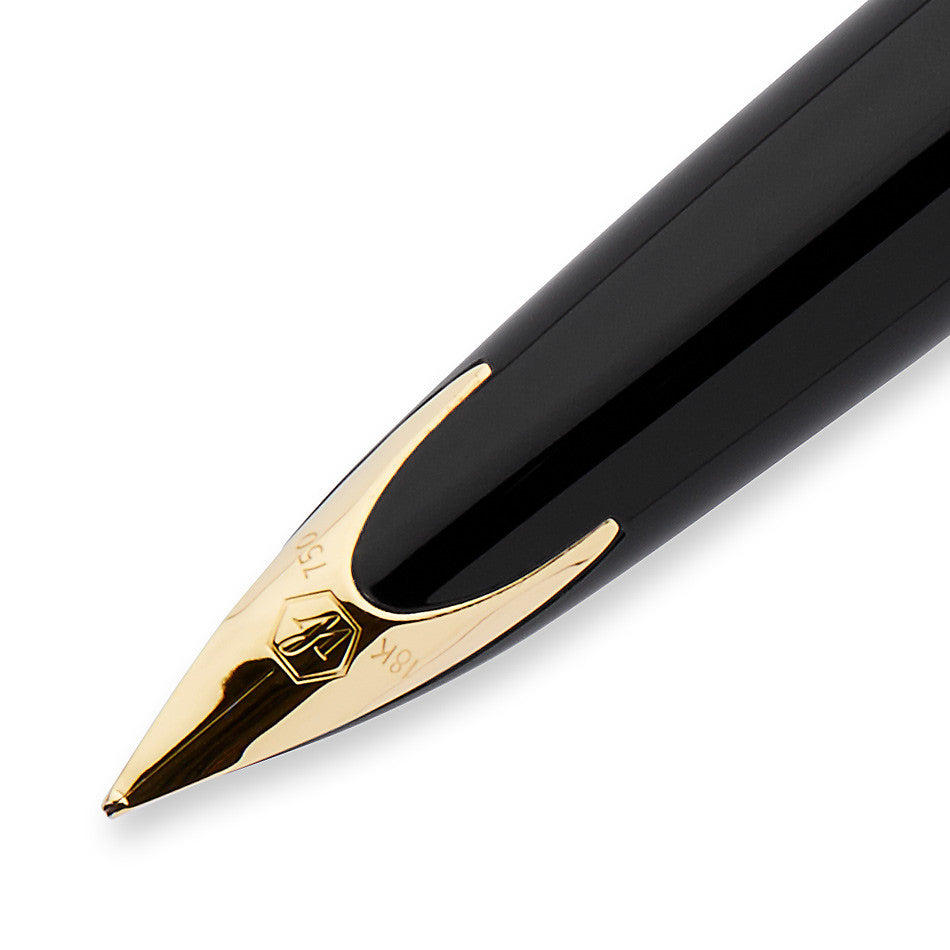 Waterman Carene Fountain Pen Black Lacquer with Gold Trim