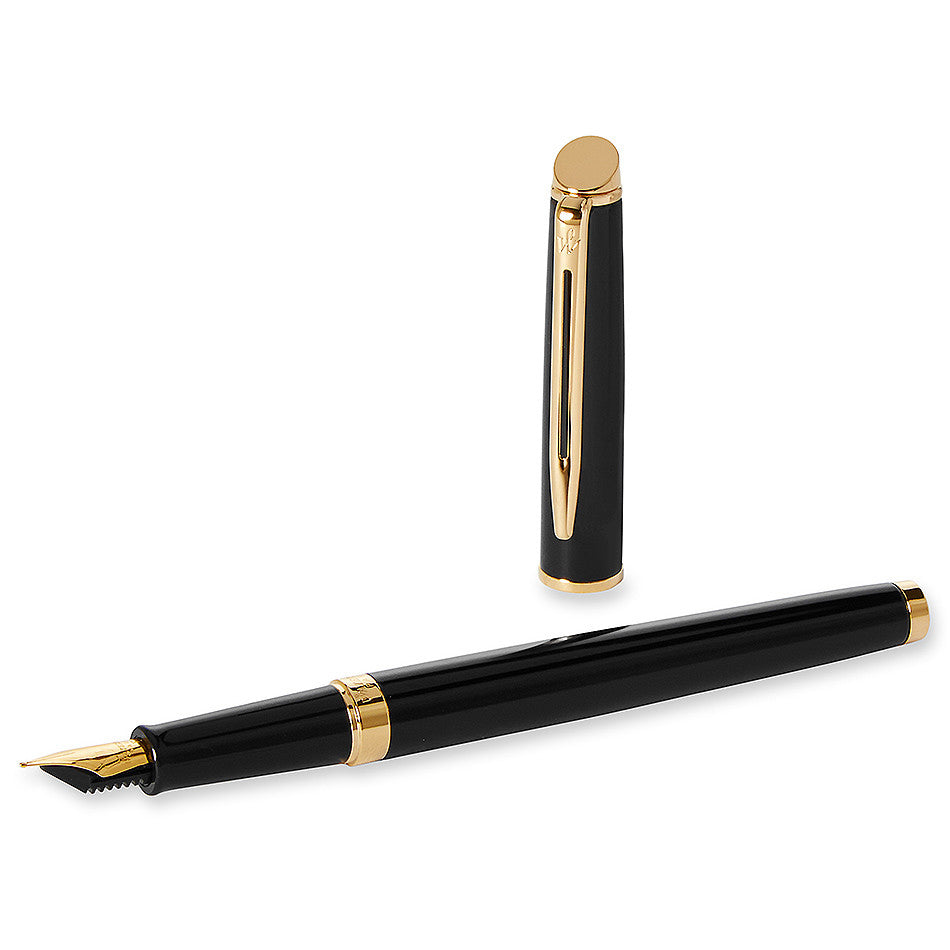 Waterman Hemisphere Fountain Pen Black with Gold Trim