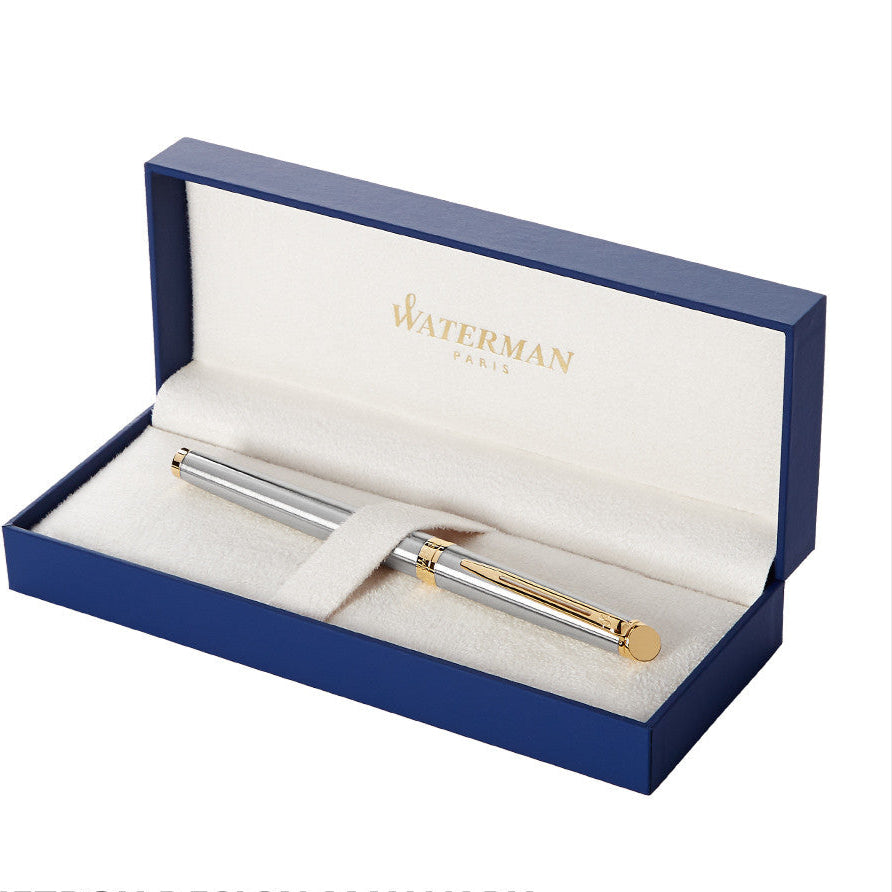 Waterman Hemisphere Fountain Pen Stainless Steel with Gold Trim