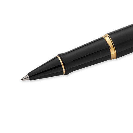 Waterman Expert Rollerball Pen Black with Gold Trim
