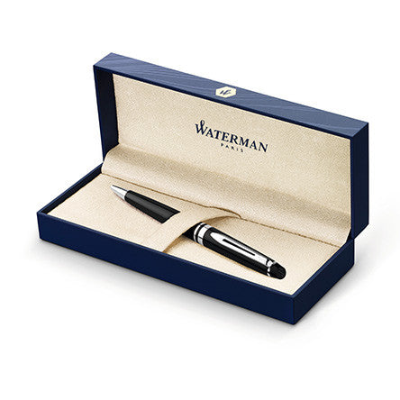 Waterman Expert Ballpoint Pen Black with Chrome Trim