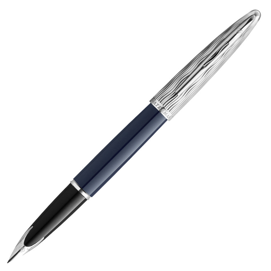 Waterman Carene Deluxe Fountain Pen Blue with Chrome Trim