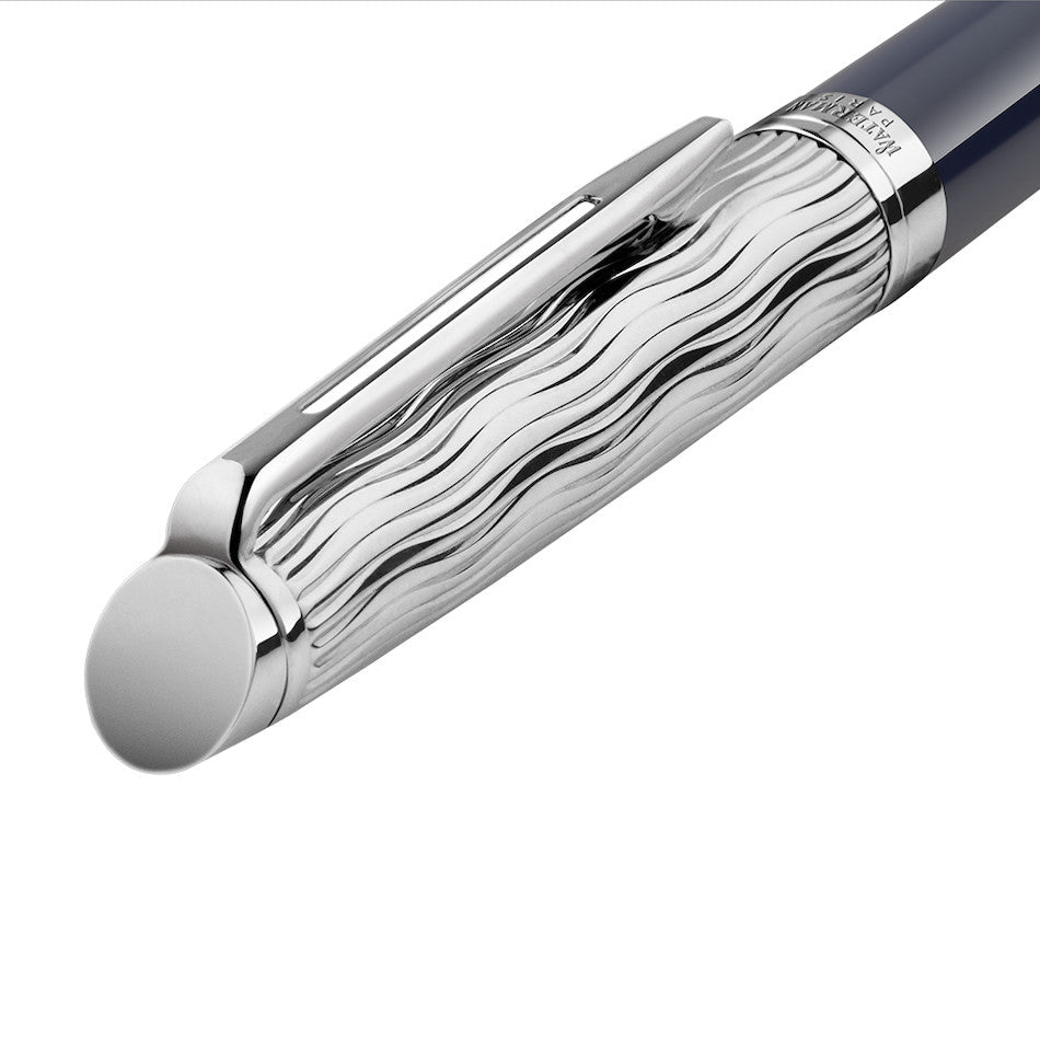 Waterman Hemisphere Deluxe Fountain Pen Special Edition Blue with Chrome Trim